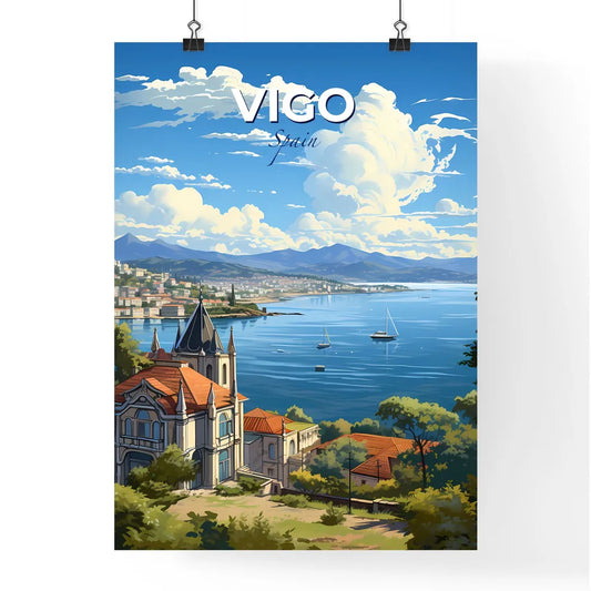 Vigo, Spain, A Poster of a building next to a body of water Default Title