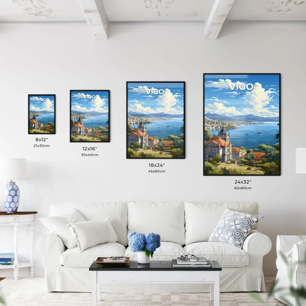 Vigo, Spain, A Poster of a building next to a body of water Default Title