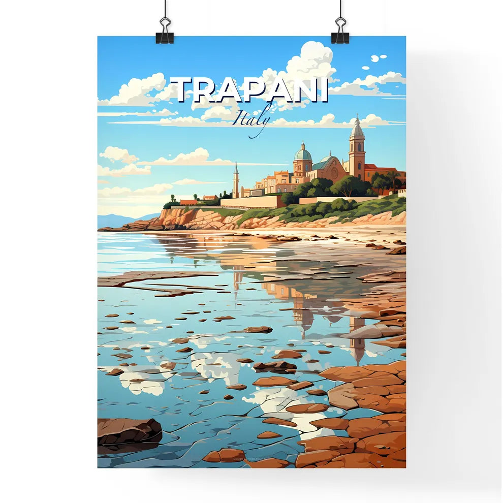 Trapani, Italy, A Poster of a city on a rocky shore Default Title