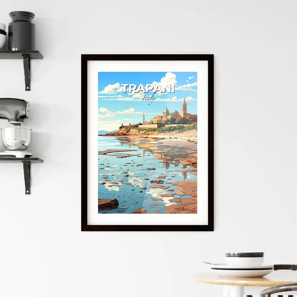 Trapani, Italy, A Poster of a city on a rocky shore Default Title