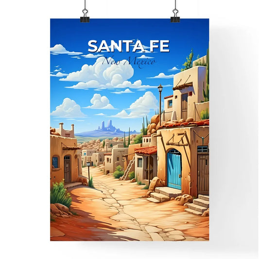 Santa Fe, New Mexico, A Poster of a cartoon of a village Default Title