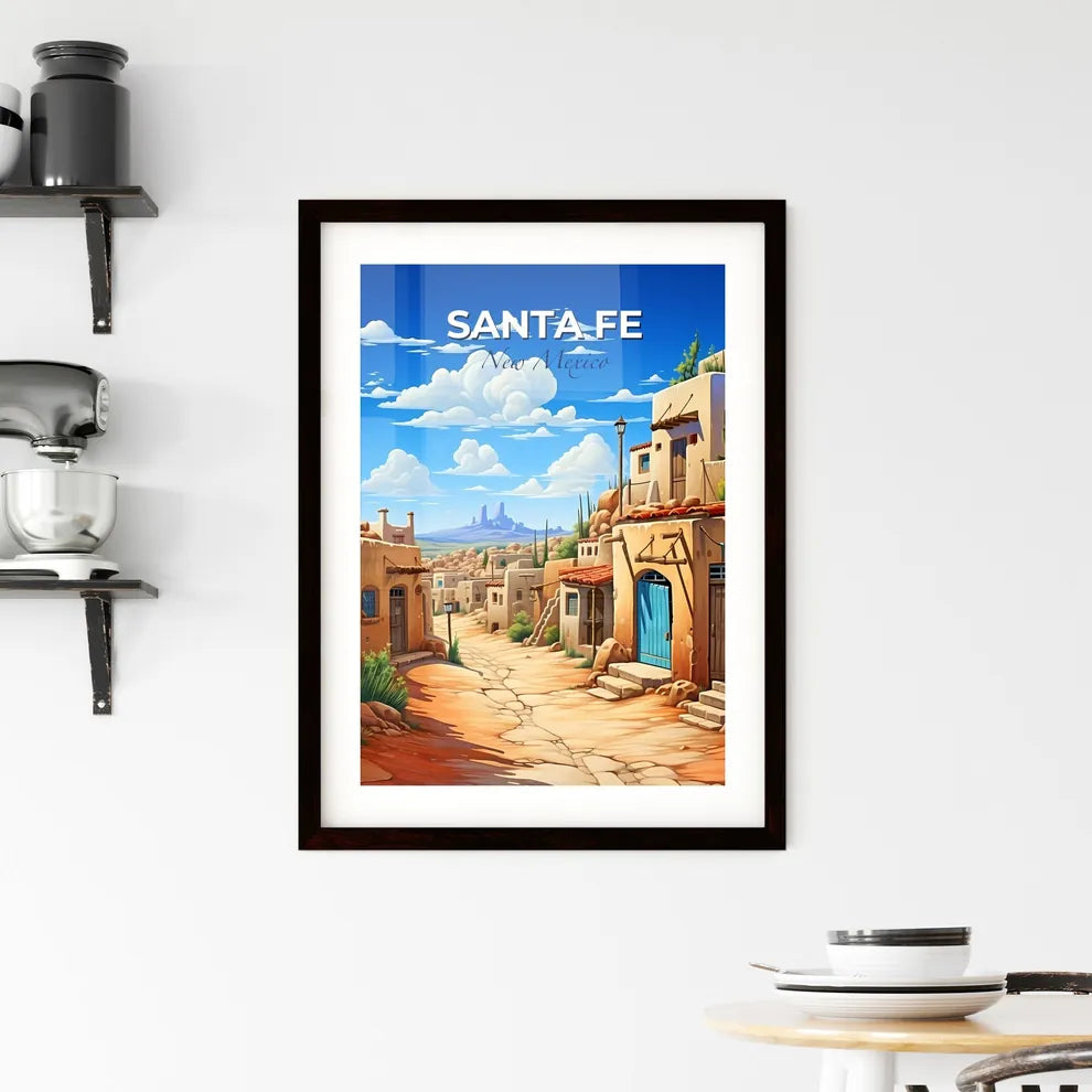 Santa Fe, New Mexico, A Poster of a cartoon of a village Default Title