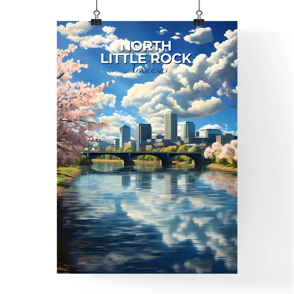 North Little Rock, Arkansas, A Poster of a river with a bridge and a city in the background Default Title