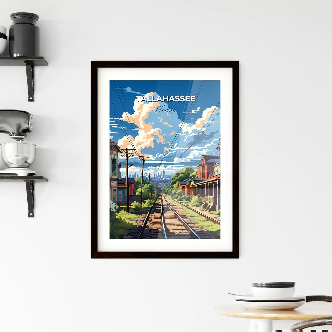 Tallahassee, Florida, A Poster of a train tracks in a town Default Title