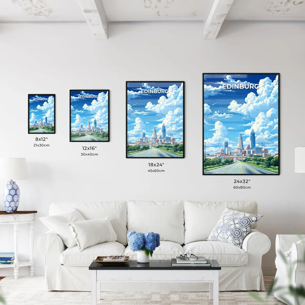 Edinburg, Texas, A Poster of a road with a city in the background Default Title