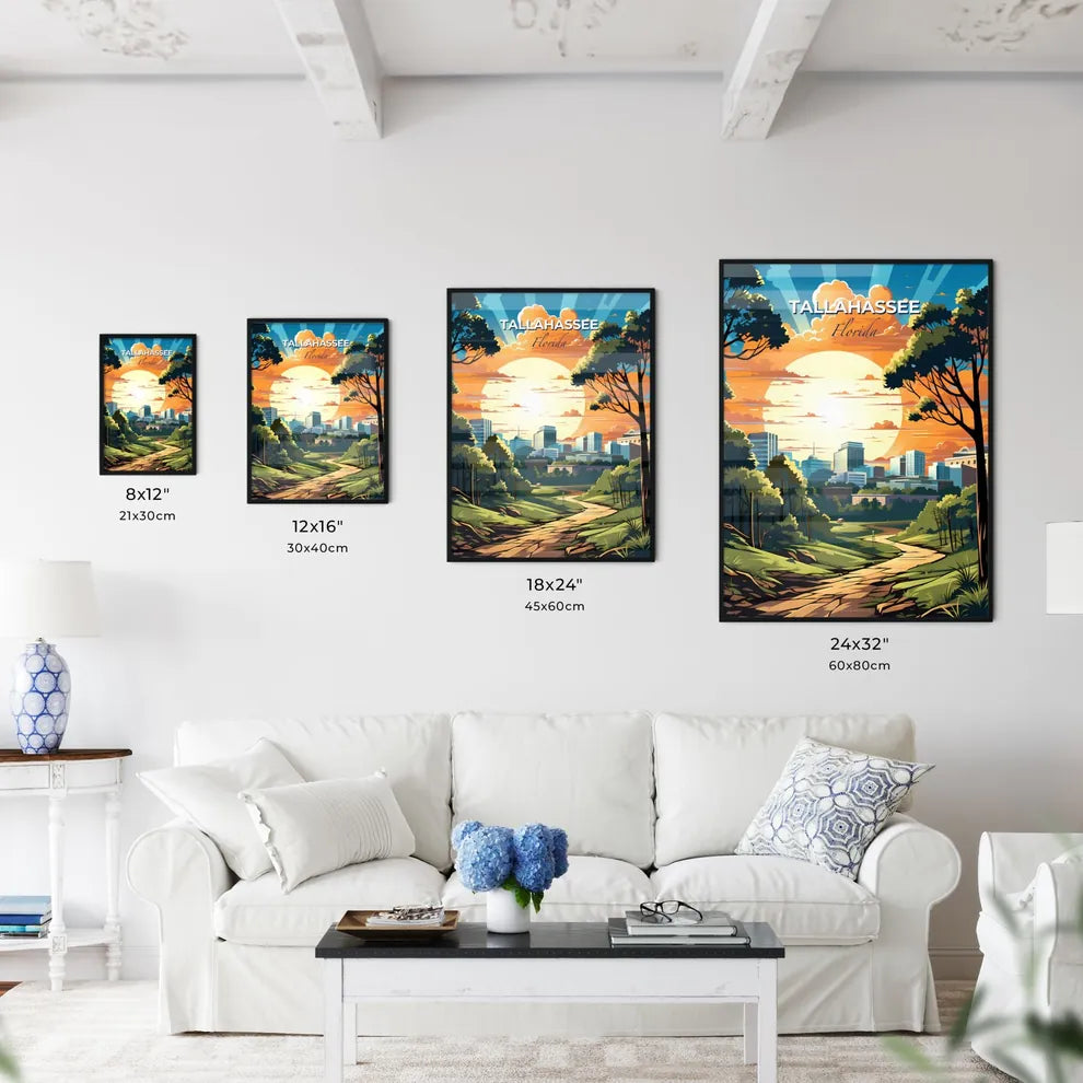 Tallahassee, Florida, A Poster of a sunset over a city Default Title