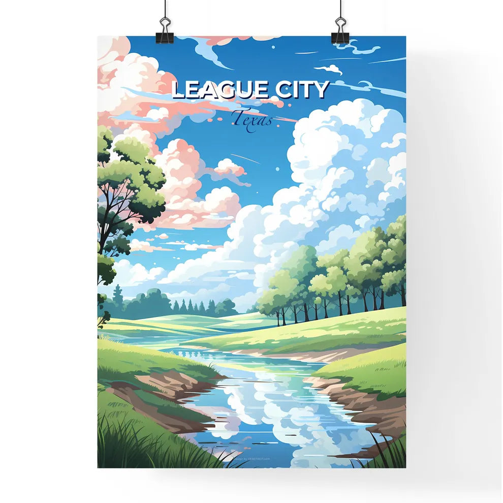League City, Texas, A Poster of a river running through a grassy field Default Title