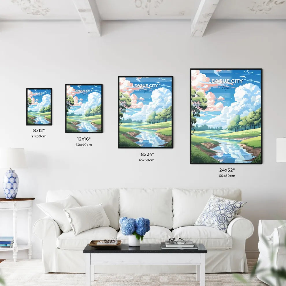 League City, Texas, A Poster of a river running through a grassy field Default Title