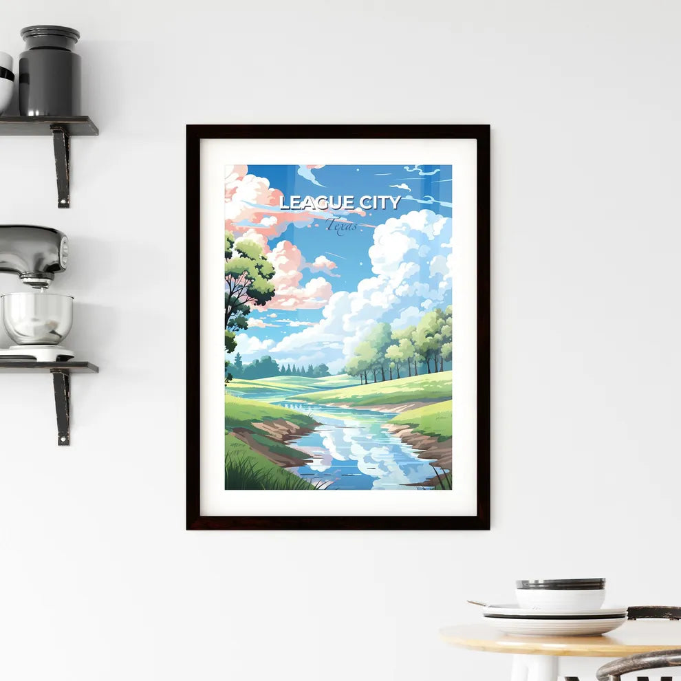 League City, Texas, A Poster of a river running through a grassy field Default Title