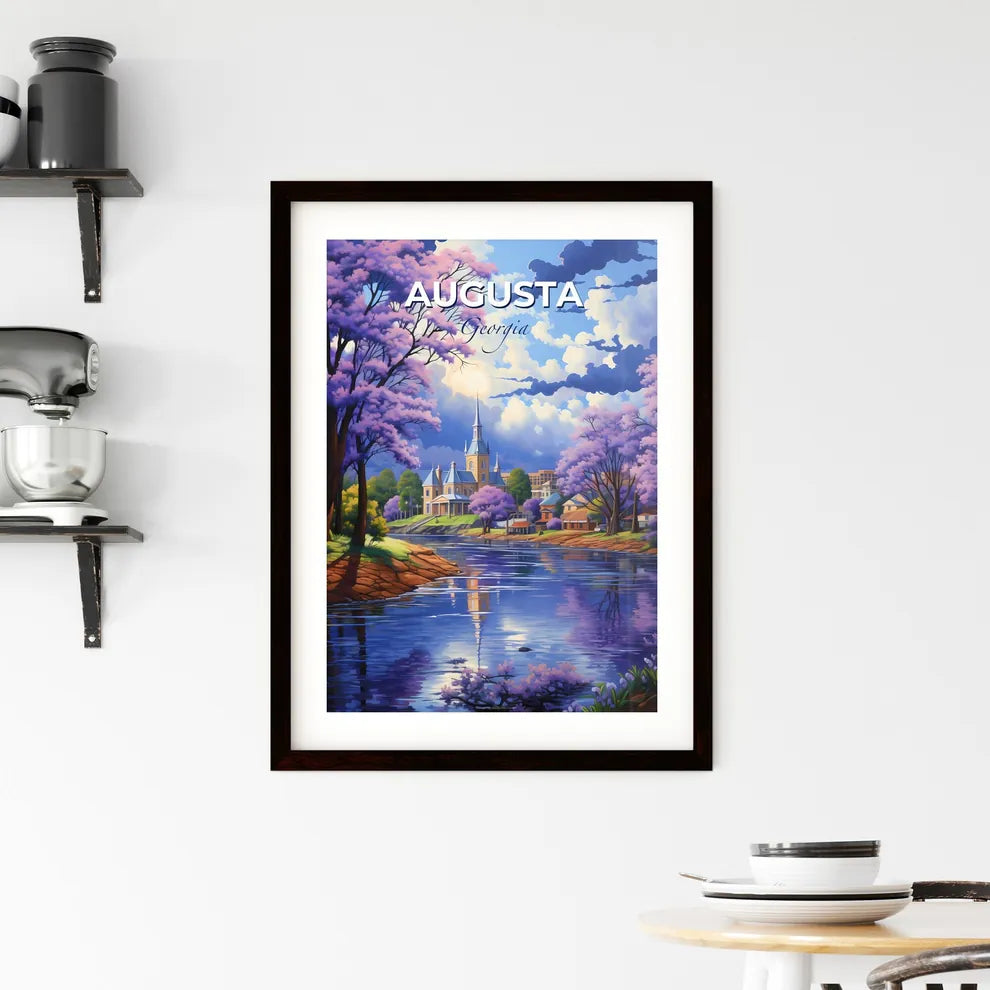 Augusta, Georgia, A Poster of a river with trees and a building in the background Default Title