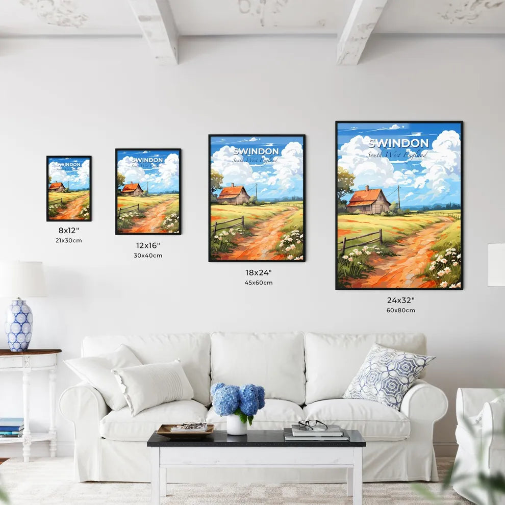 Swindon, South West England, A Poster of a house in a field Default Title