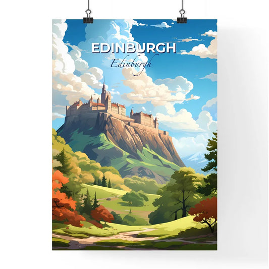 Edinburgh, Edinburgh, A Poster of a castle on a mountain Default Title
