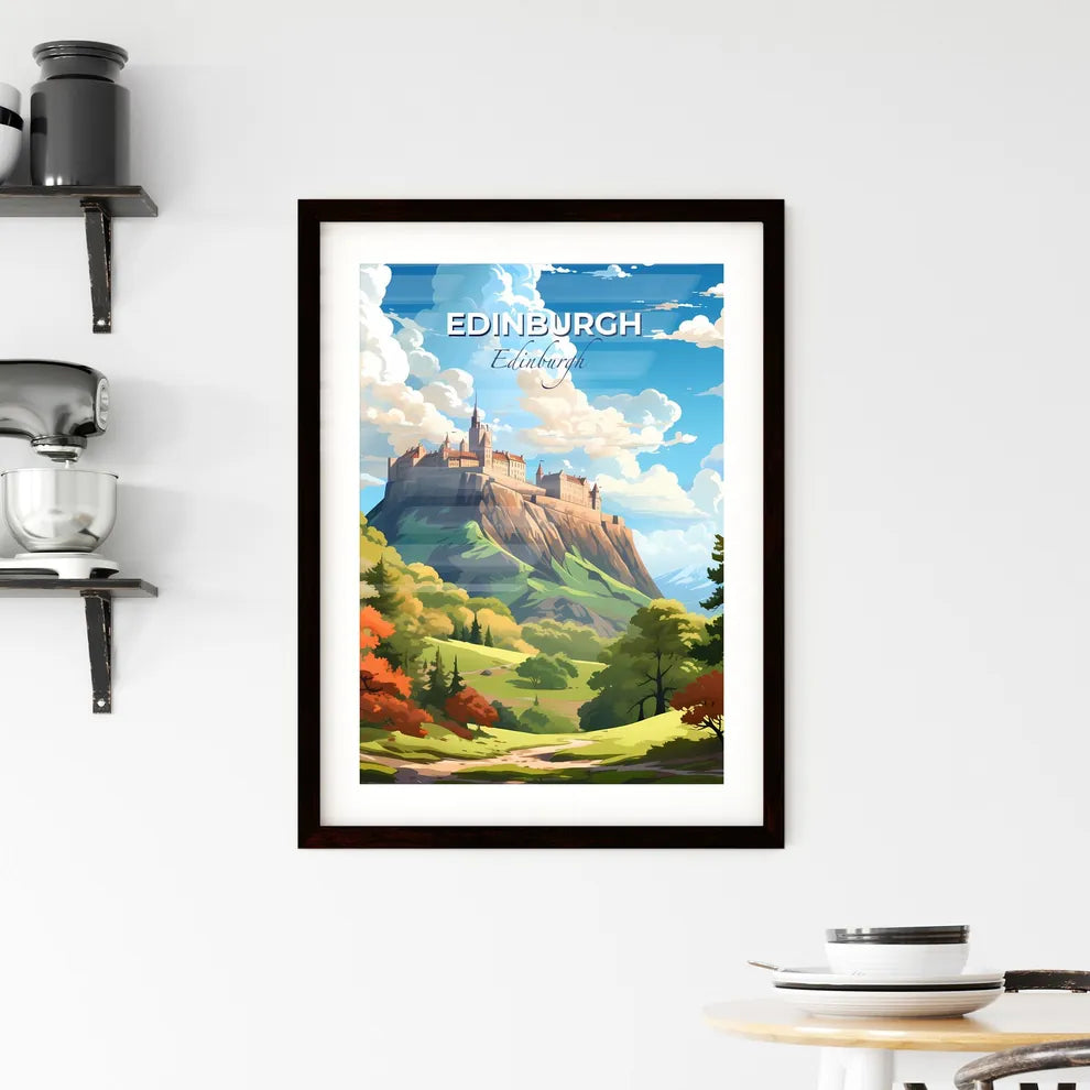 Edinburgh, Edinburgh, A Poster of a castle on a mountain Default Title