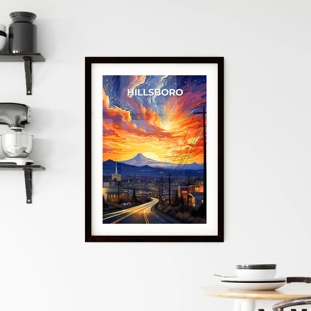 Hillsboro, Oregon, A Poster of a road leading to a city Default Title