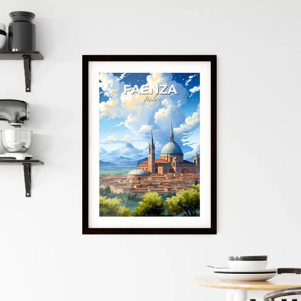 Faenza, Italy, A Poster of a building with a dome and a domed roof Default Title