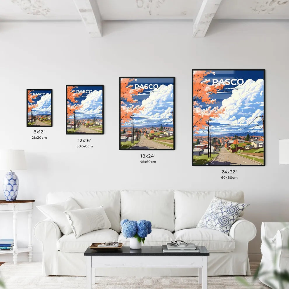 Pasco, Washington, A Poster of a street with houses and power lines Default Title