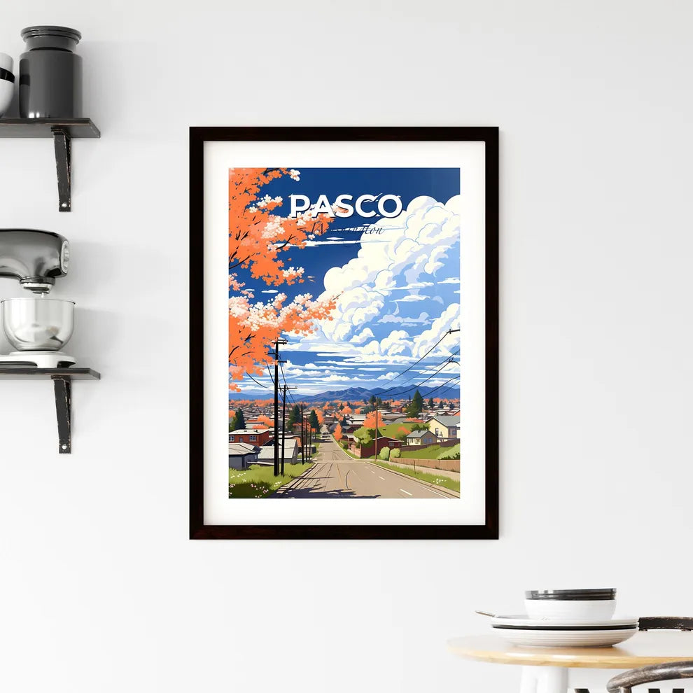 Pasco, Washington, A Poster of a street with houses and power lines Default Title