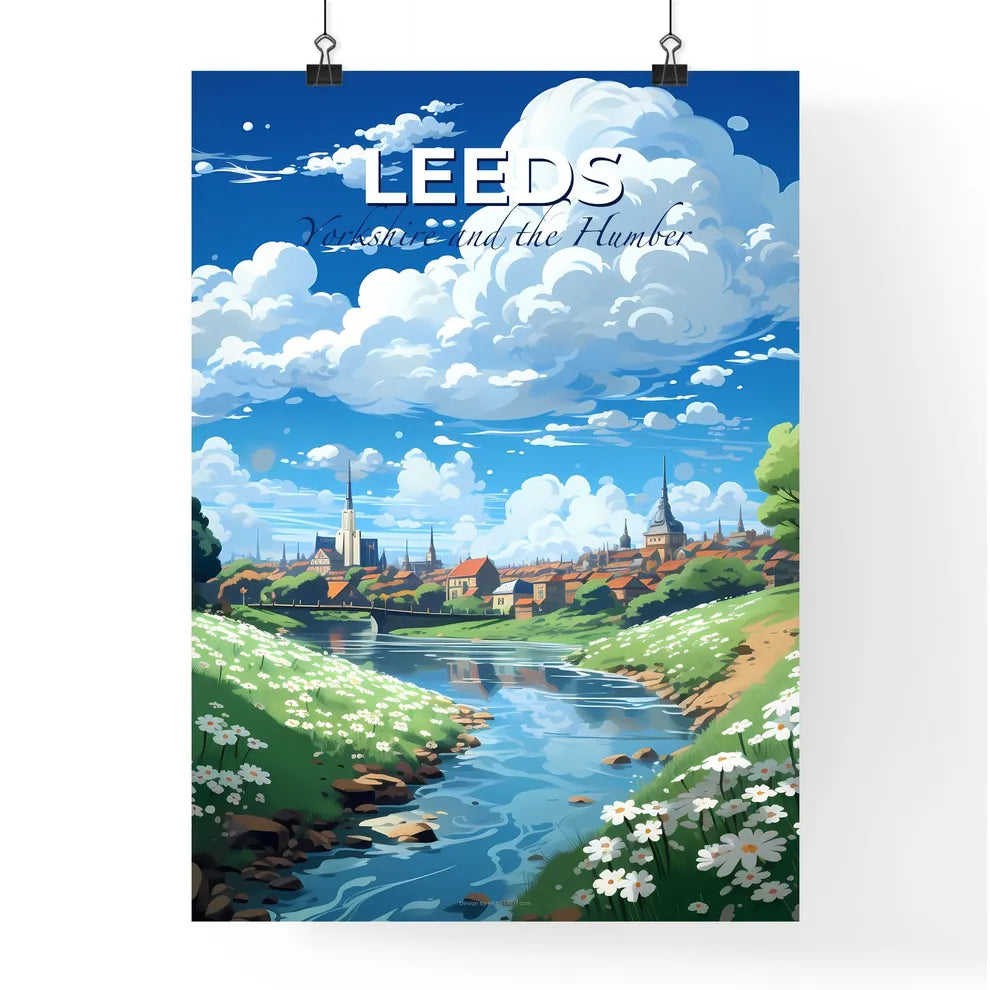 Leeds, Yorkshire and the Humber, A Poster of a river running through a town Default Title