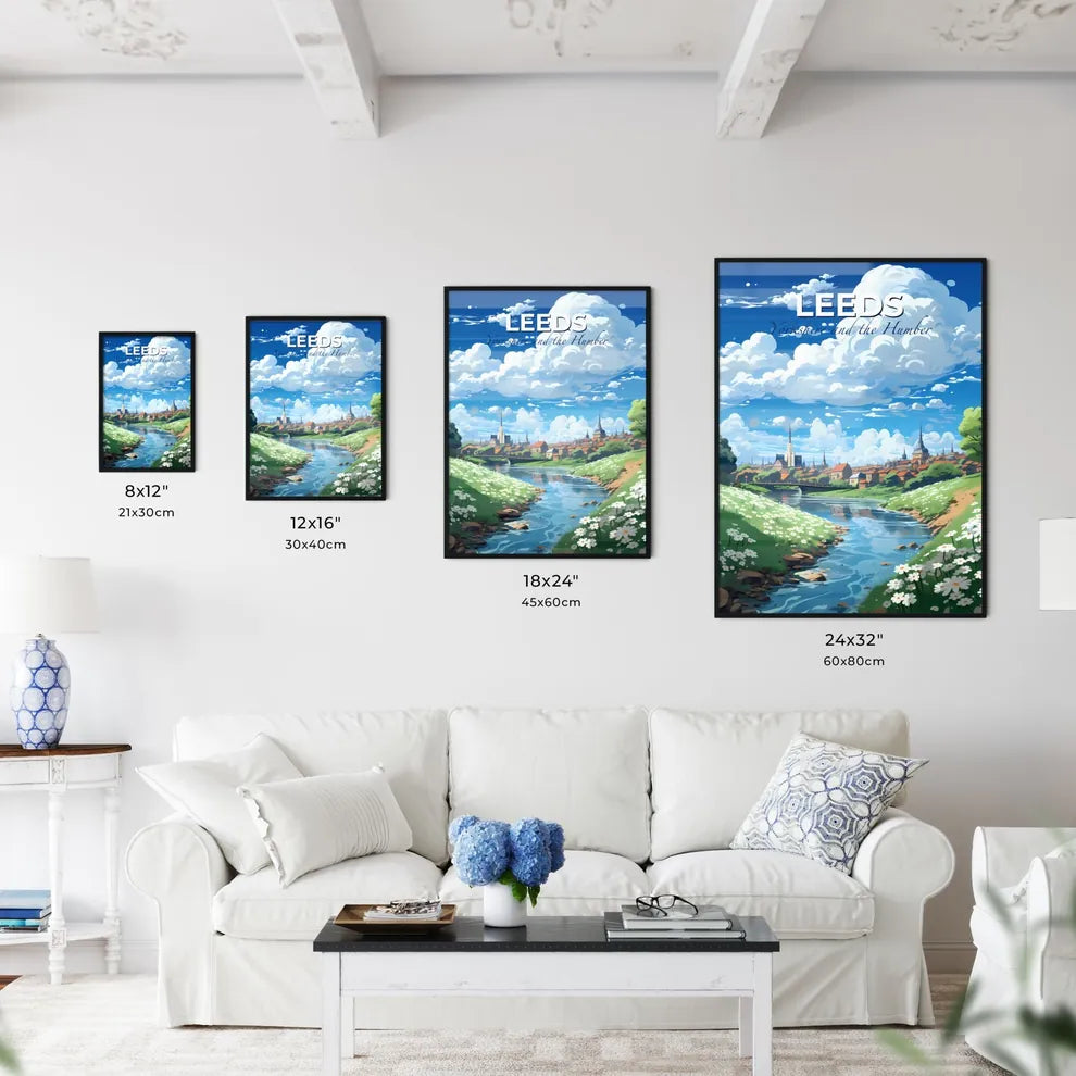 Leeds, Yorkshire and the Humber, A Poster of a river running through a town Default Title