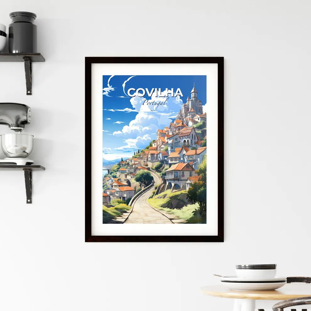 Covilha, Portugal, A Poster of a city on a hill Default Title