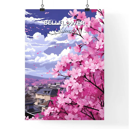 Bellflower, California, A Poster of a pink flowers on a tree Default Title