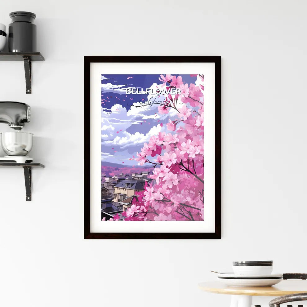 Bellflower, California, A Poster of a pink flowers on a tree Default Title