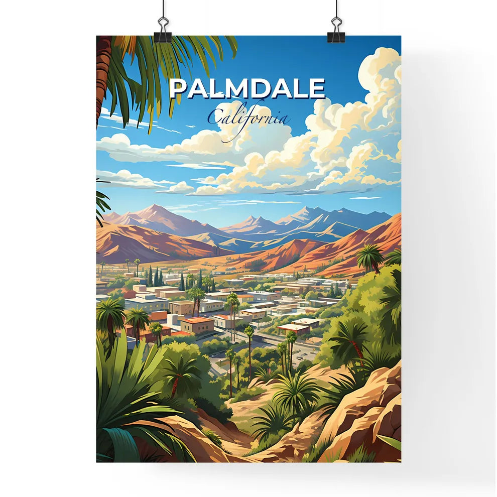 Palmdale, California, A Poster of a landscape of a town and mountains Default Title