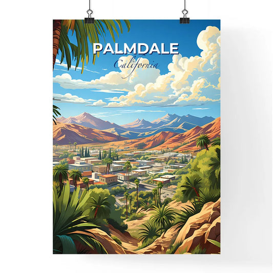 Palmdale, California, A Poster of a landscape of a town and mountains Default Title
