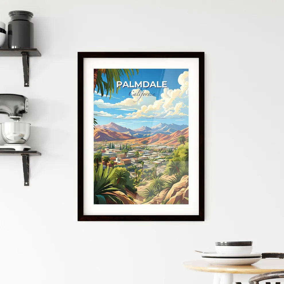 Palmdale, California, A Poster of a landscape of a town and mountains Default Title