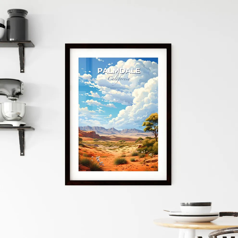 Palmdale, California, A Poster of a landscape with mountains and trees Default Title