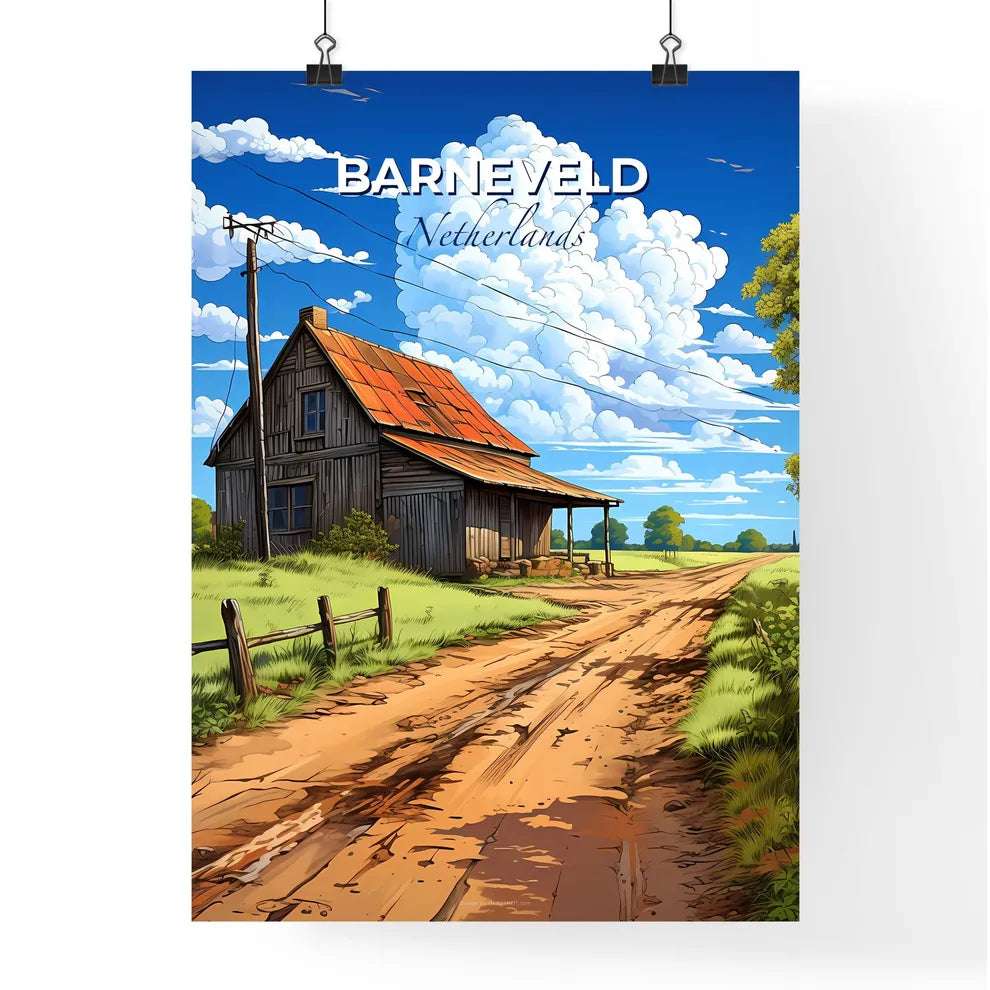 Barneveld, Netherlands, A Poster of a house on a dirt road Default Title