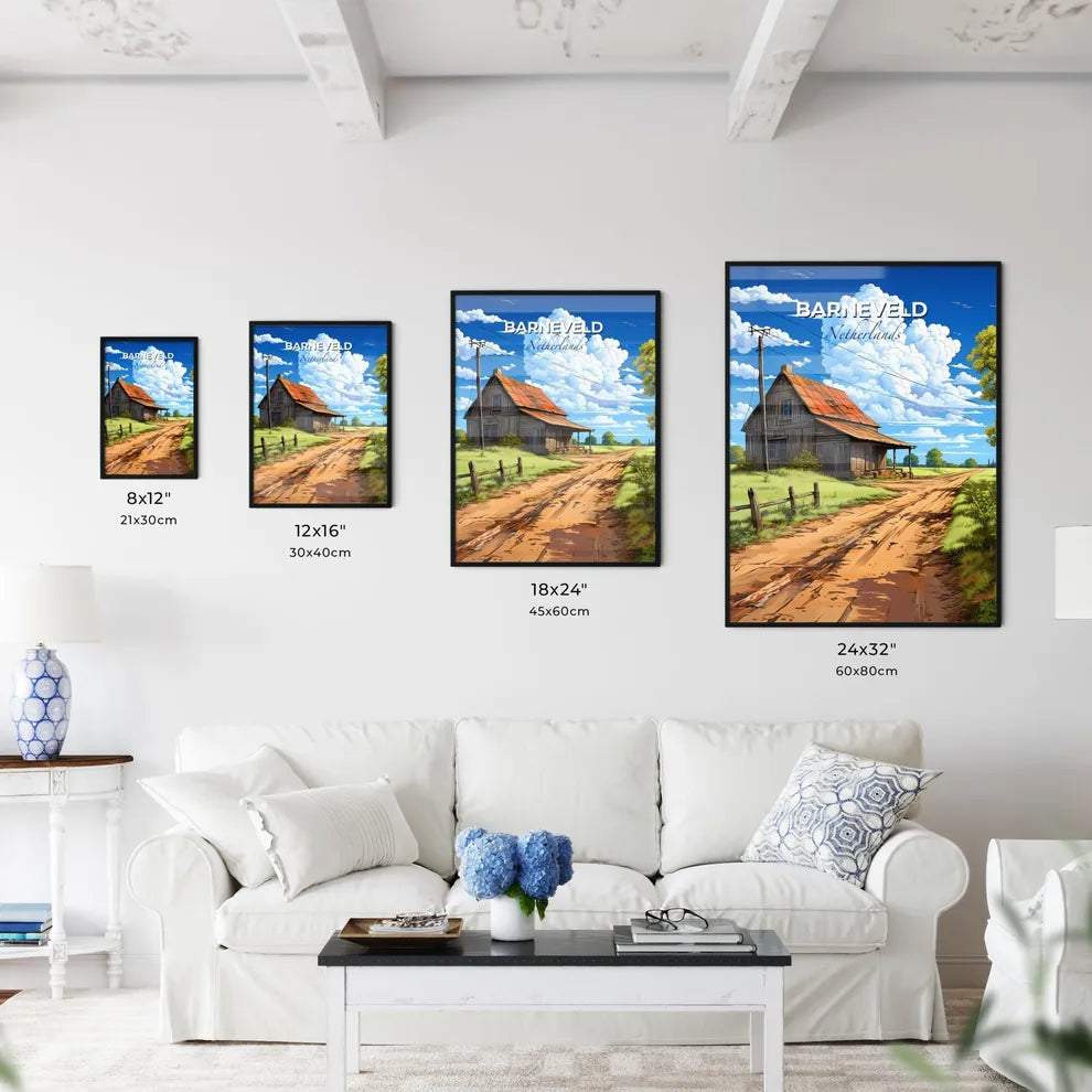 Barneveld, Netherlands, A Poster of a house on a dirt road Default Title