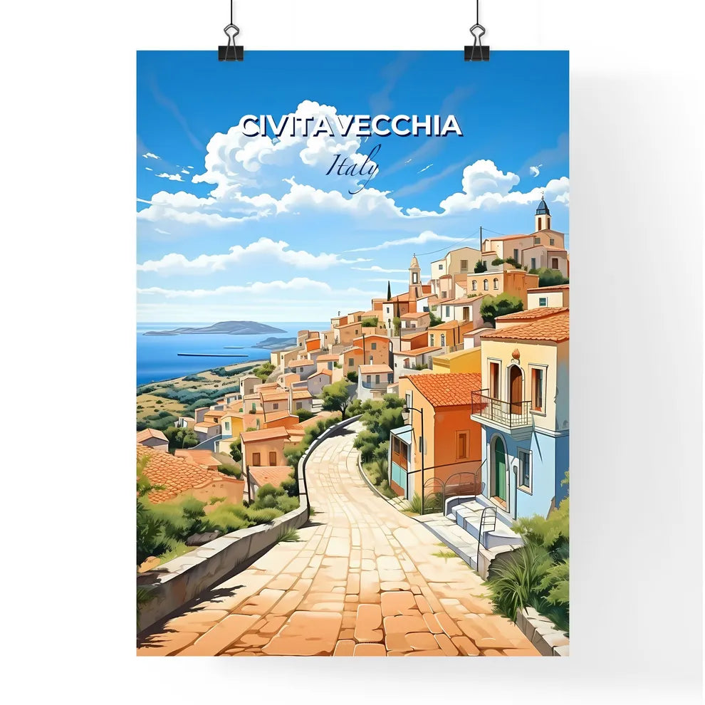 Civitavecchia, Italy, A Poster of a road leading to a town Default Title