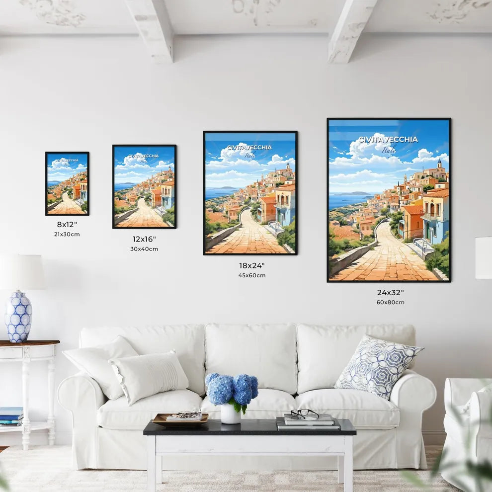 Civitavecchia, Italy, A Poster of a road leading to a town Default Title