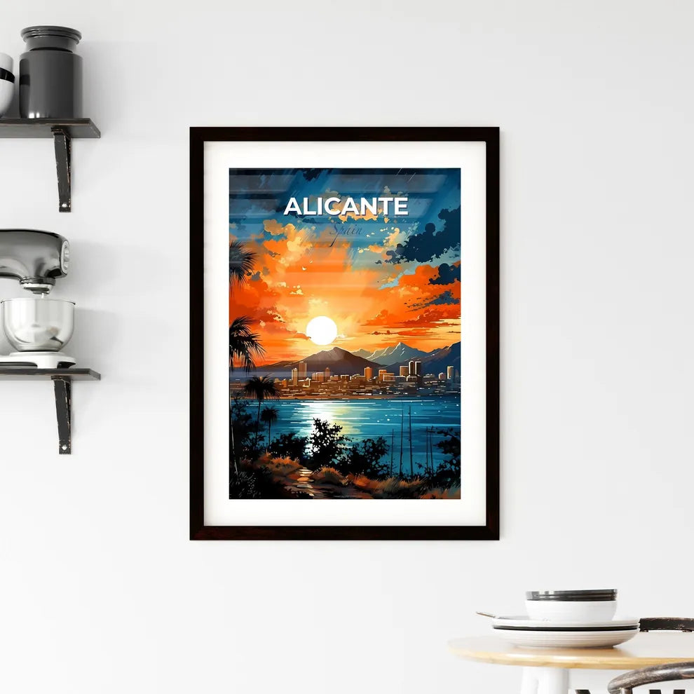 Alicante, Spain, A Poster of a sunset over a city Default Title