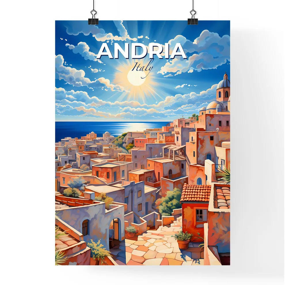 Andria, Italy, A Poster of a painting of a city by the sea Default Title