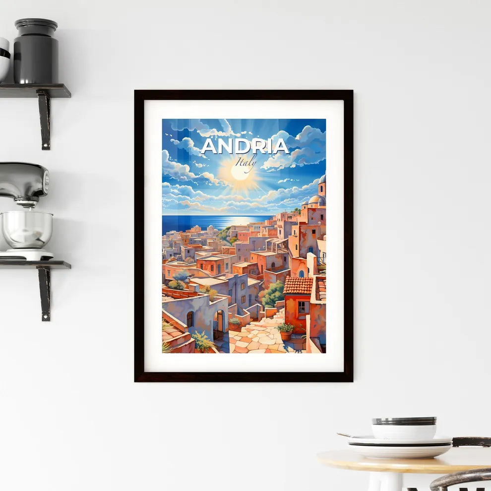 Andria, Italy, A Poster of a painting of a city by the sea Default Title