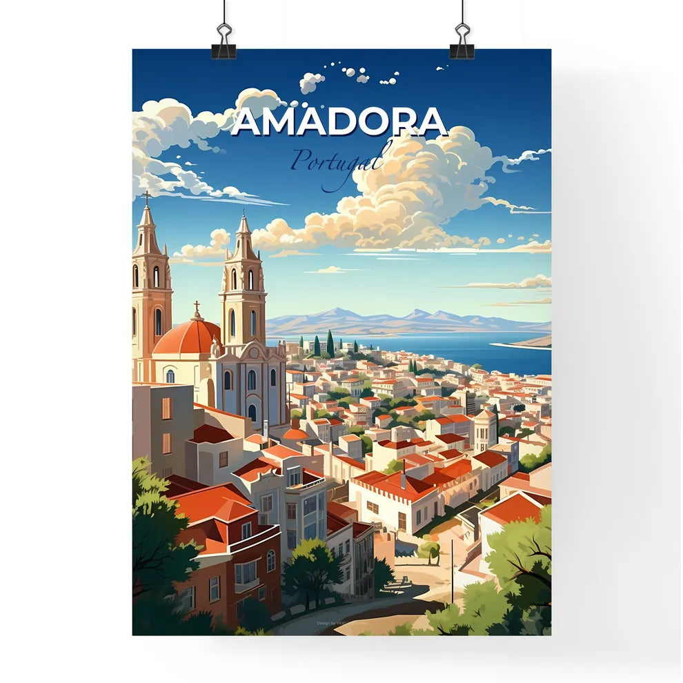 Amadora, Portugal, A Poster of a city with a large building and a body of water Default Title