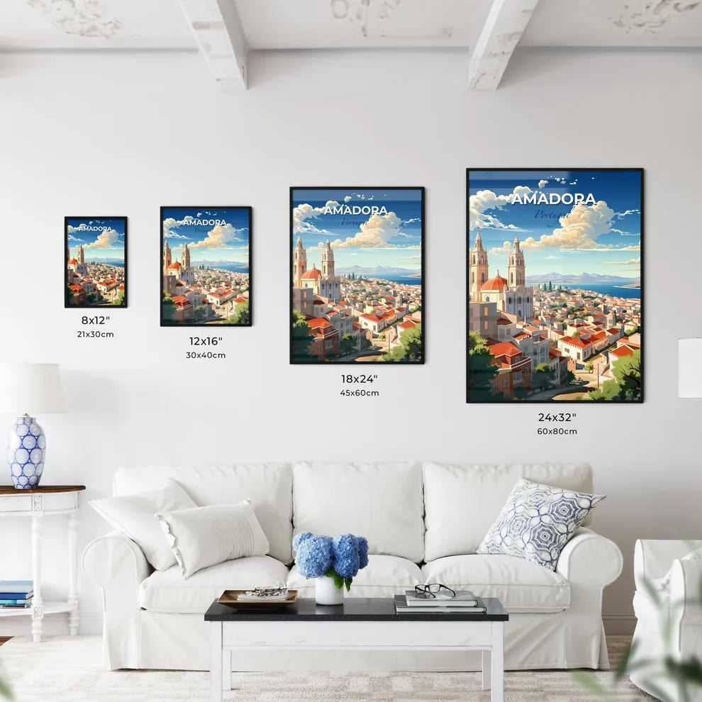 Amadora, Portugal, A Poster of a city with a large building and a body of water Default Title