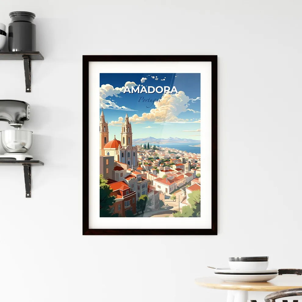 Amadora, Portugal, A Poster of a city with a large building and a body of water Default Title