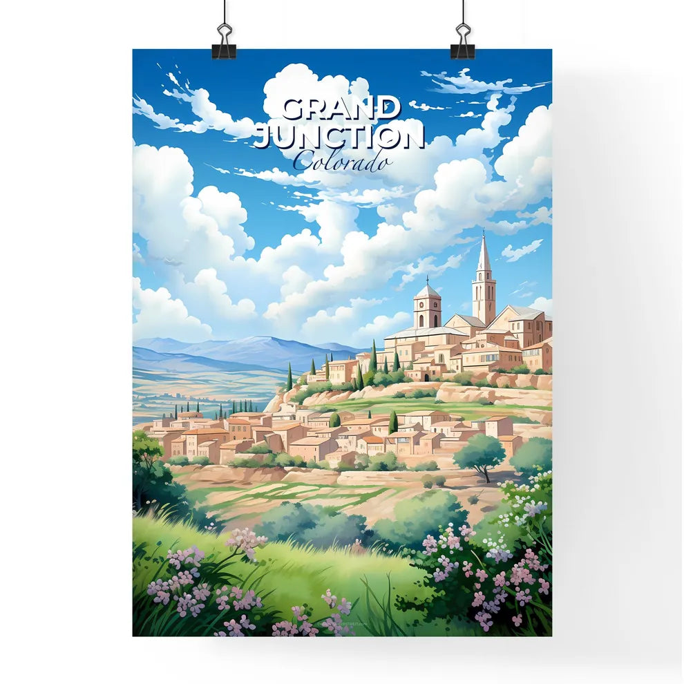 Grand Junction, Colorado, A Poster of a landscape with a town and mountains Default Title