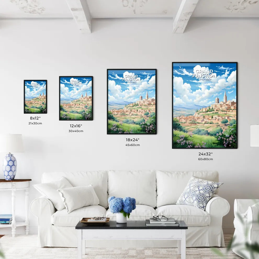 Grand Junction, Colorado, A Poster of a landscape with a town and mountains Default Title