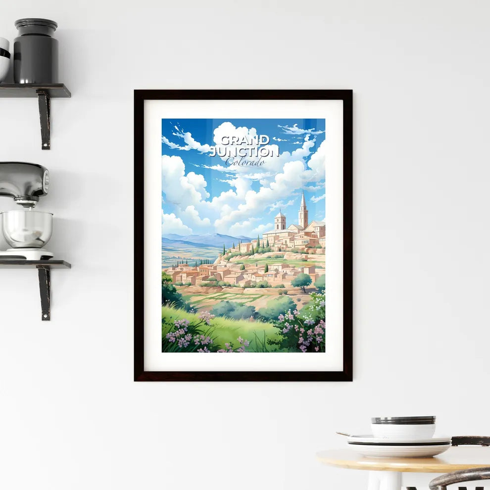 Grand Junction, Colorado, A Poster of a landscape with a town and mountains Default Title