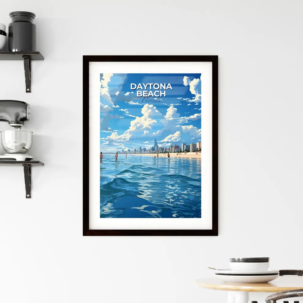 Daytona Beach, Florida, A Poster of a group of people in the water at a beach Default Title