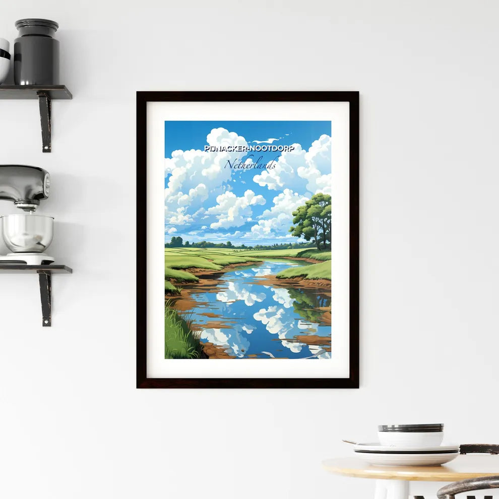 Pijnacker-Nootdorp, Netherlands, A Poster of a river running through a grassy field Default Title