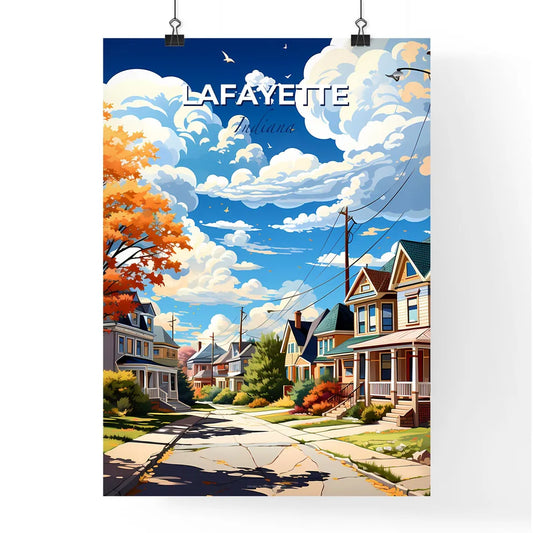 Lafayette, Indiana, A Poster of a street with houses and trees Default Title