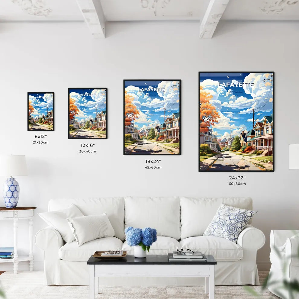 Lafayette, Indiana, A Poster of a street with houses and trees Default Title