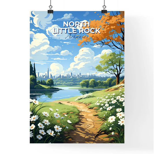 North Little Rock, Arkansas, A Poster of a path leading to a lake with flowers and trees Default Title