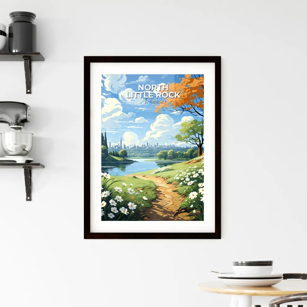 North Little Rock, Arkansas, A Poster of a path leading to a lake with flowers and trees Default Title