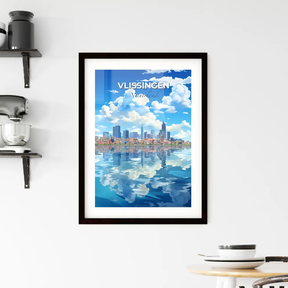 Vlissingen, Netherlands, A Poster of a city skyline reflected in water Default Title